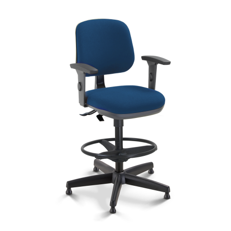 Cavaletti Start - Executiva Stool / Sistema de Reclinação do Encosto / Braço SL New PU / Base em Aço com Capa e Aro