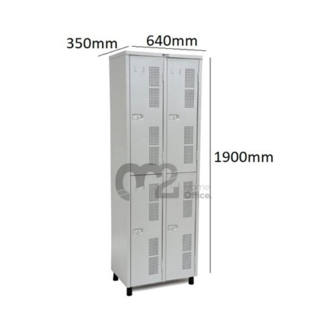 Roupeiro Para Vestiário RGRSP-4/35cm Sobreposto com 4 Portas  - com PITÃO - RCH