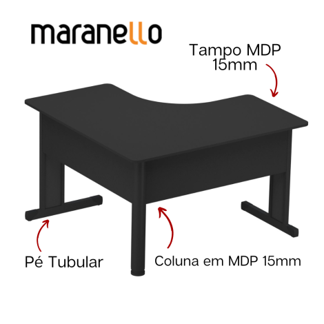 MESA ESCRITÓRIO ANGULAR 1400X1400MM MARANELLO M15